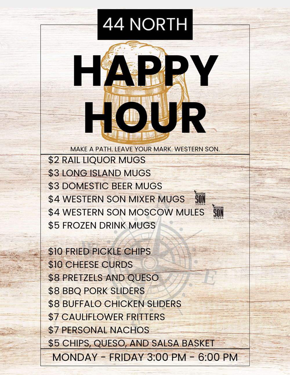 2026 happy hour menu